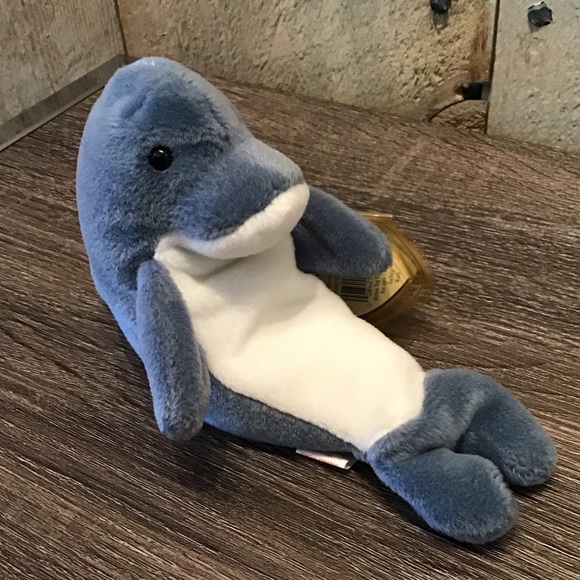 Ty Beanie Babies Echo the Dolphin Vinatge 1996 Retired Plush - Rare Tag Errors - Picture 4 of 12